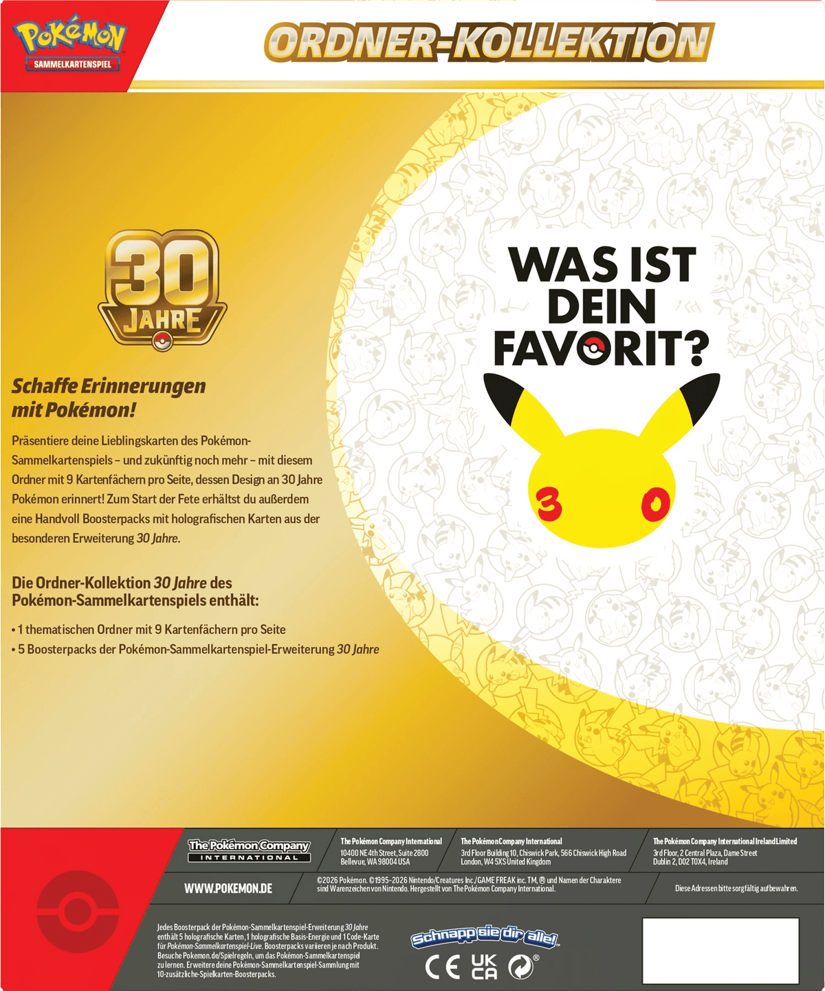Pokémon - 30th Celebration Binder Collection - SparkLeaf TCG