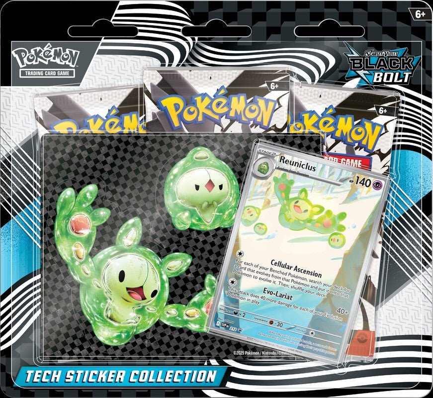 Pokémon - Black Bolt Tech Sticker Collection Sealed Case - EN - SparkLeaf TCG