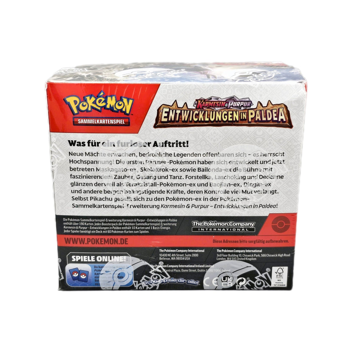 Pokémon - Entwicklungen in Paldea Booster Display Sealed Case - DE - SparkLeaf TCG
