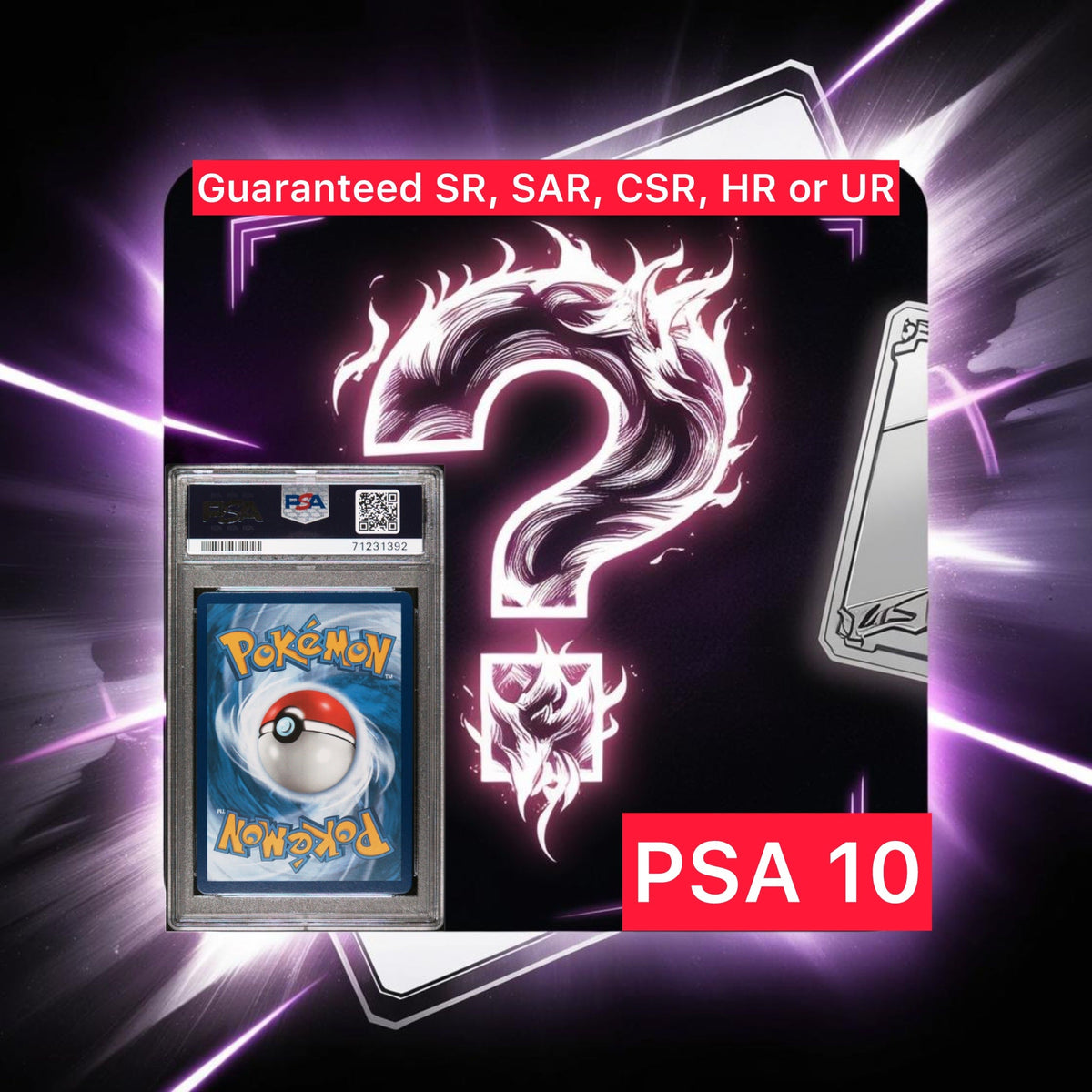 Pokémon PSA 10 Mystery Karte (SR, SAR, CSR, HR oder UR) - SparkLeaf TCG