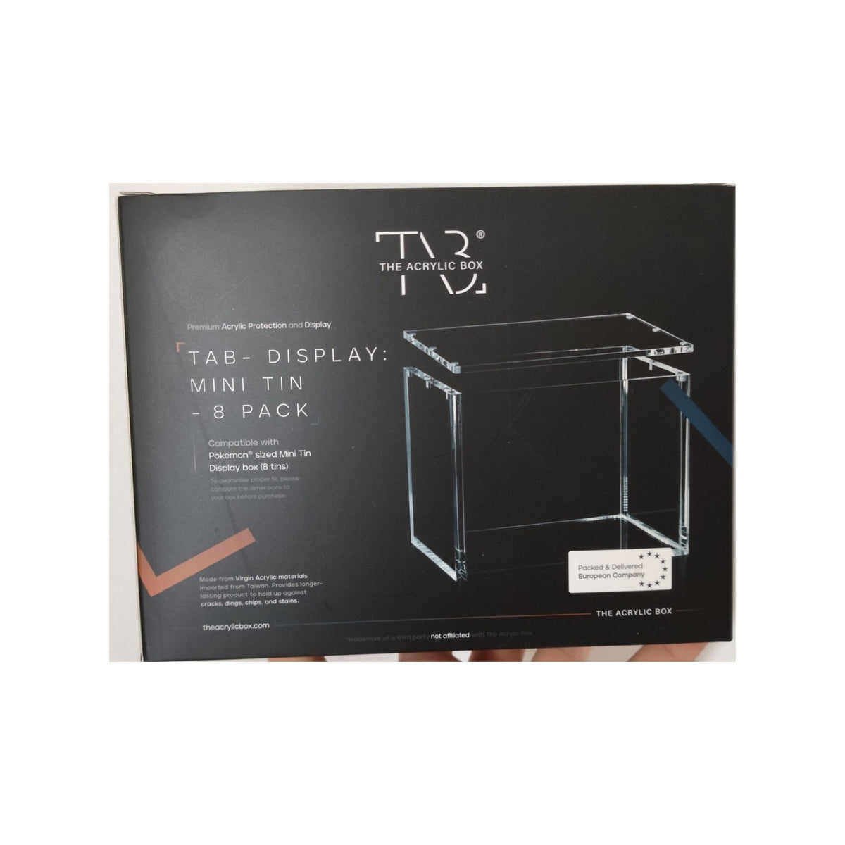 The Acrylic Box - 8 Mini Tin Display Case - SparkLeaf TCG