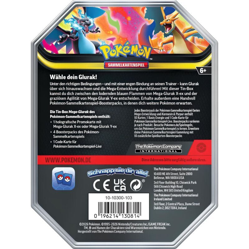 Pokémon - 2026 Tin Mega - Glurak X ex - DE - SparkLeaf TCG