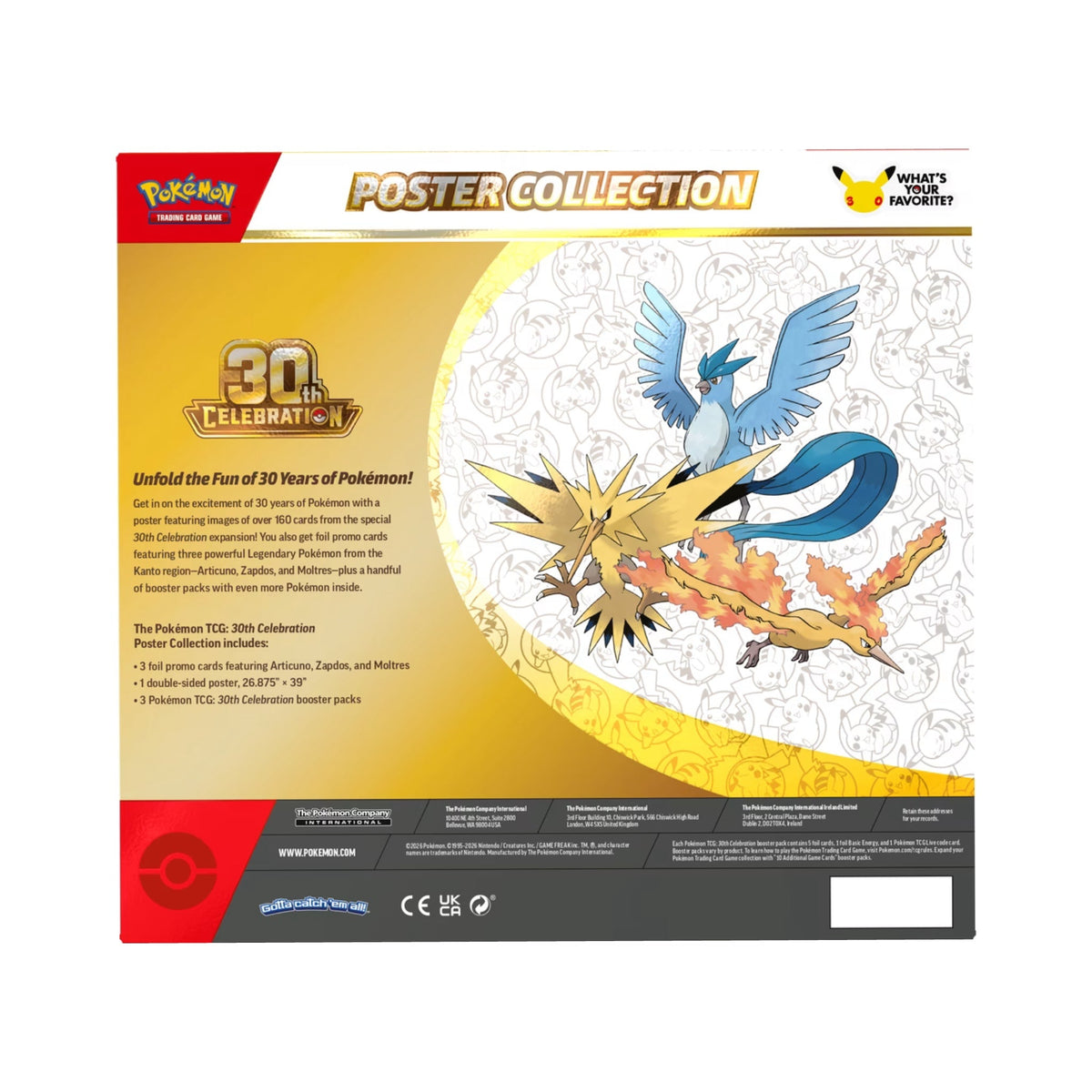Pokémon - 30th Anniversary Poster Collection - SparkLeaf TCG