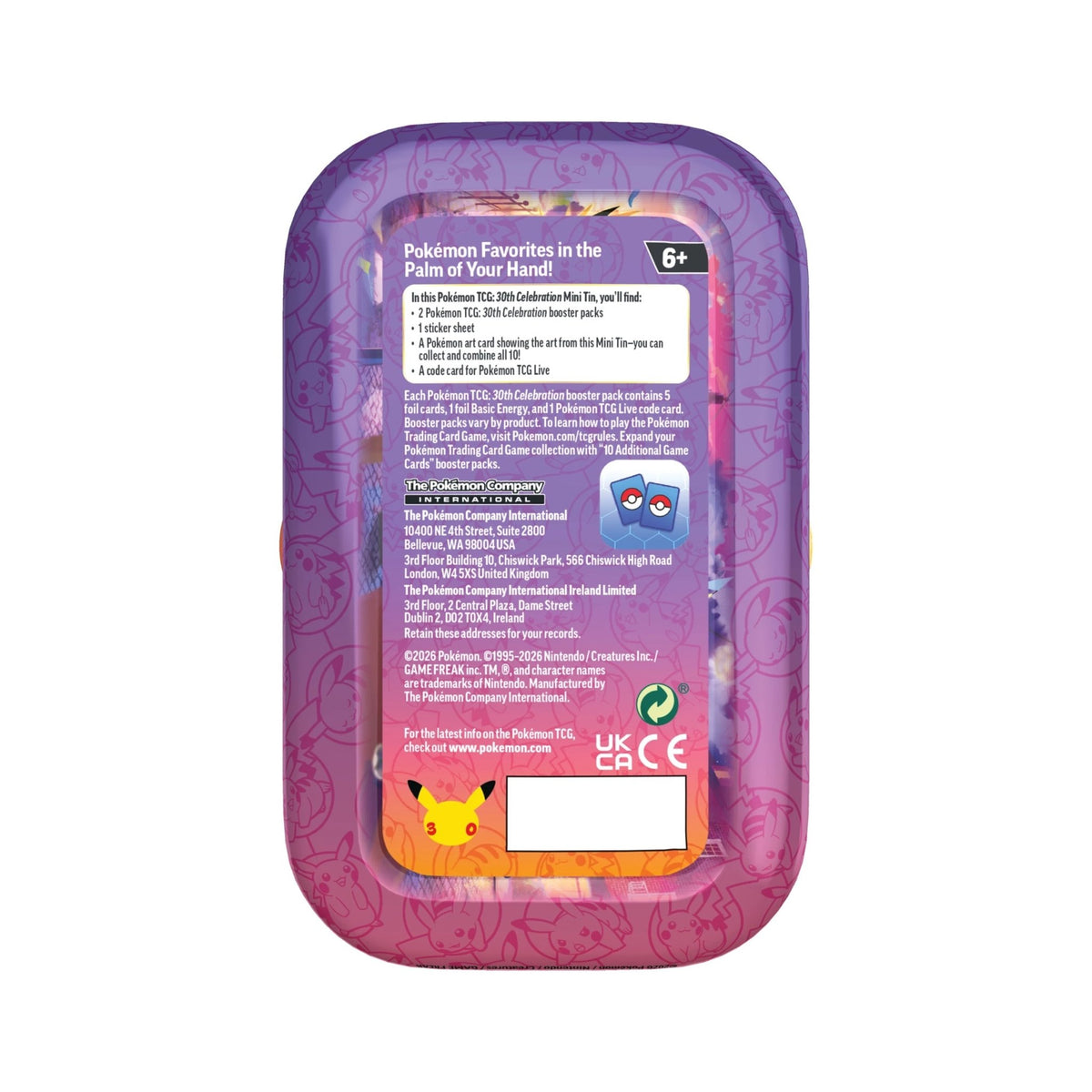Pokémon - 30th Celebration Mini Tin - SparkLeaf TCG