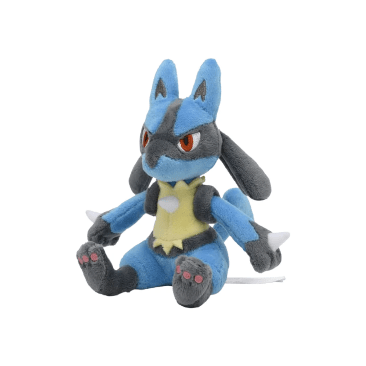 Pokemon Lucario Plushy 448 - Sitting Cuties - SparkLeaf TCG