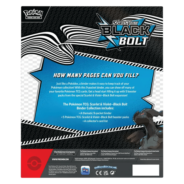 [Pre - Order] Pokémon - Black Bolt Binder Collection - EN - SparkLeaf TCG